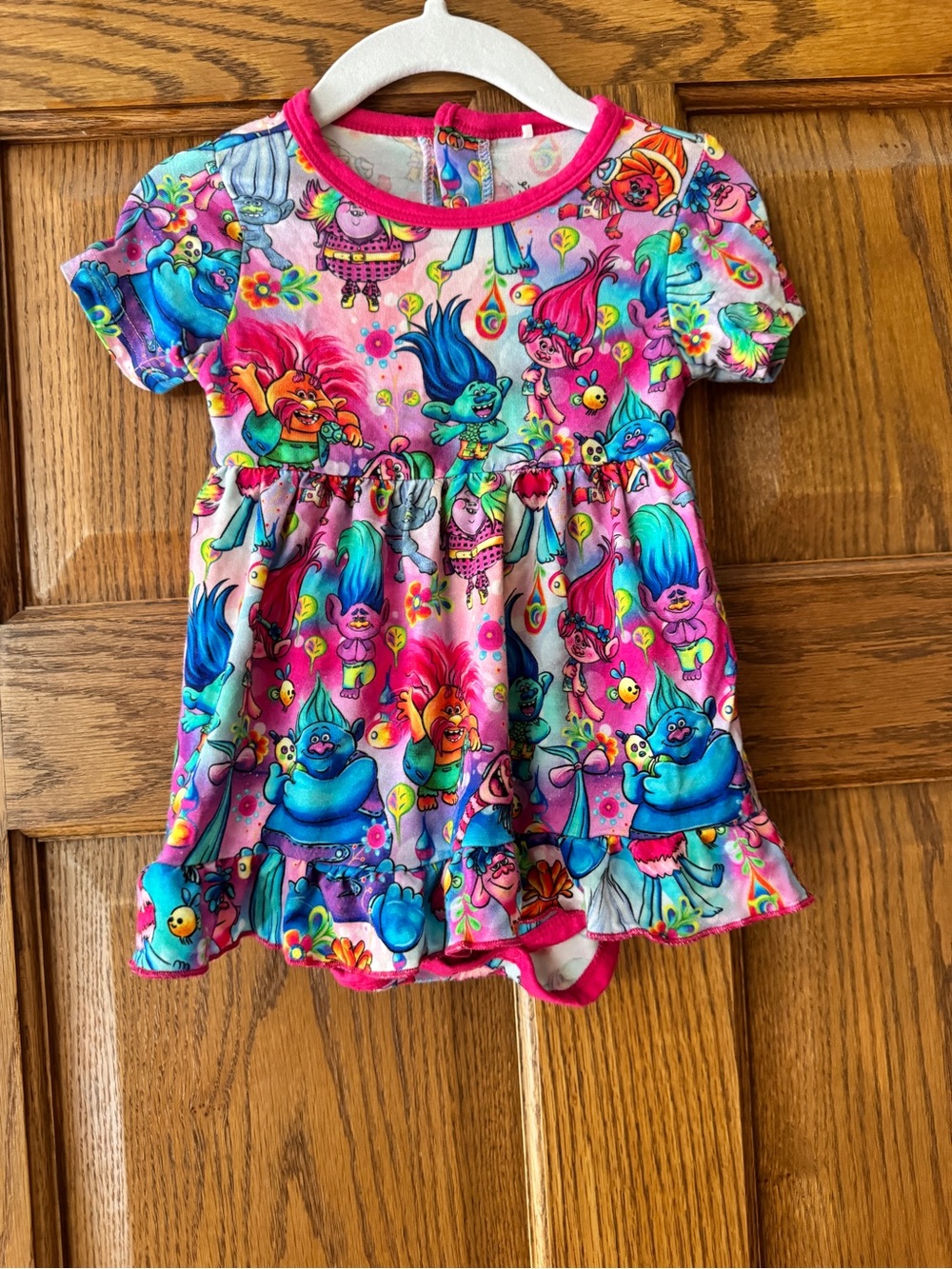 Girls Troll Inspired Short Sleeve Bamboo Twirl